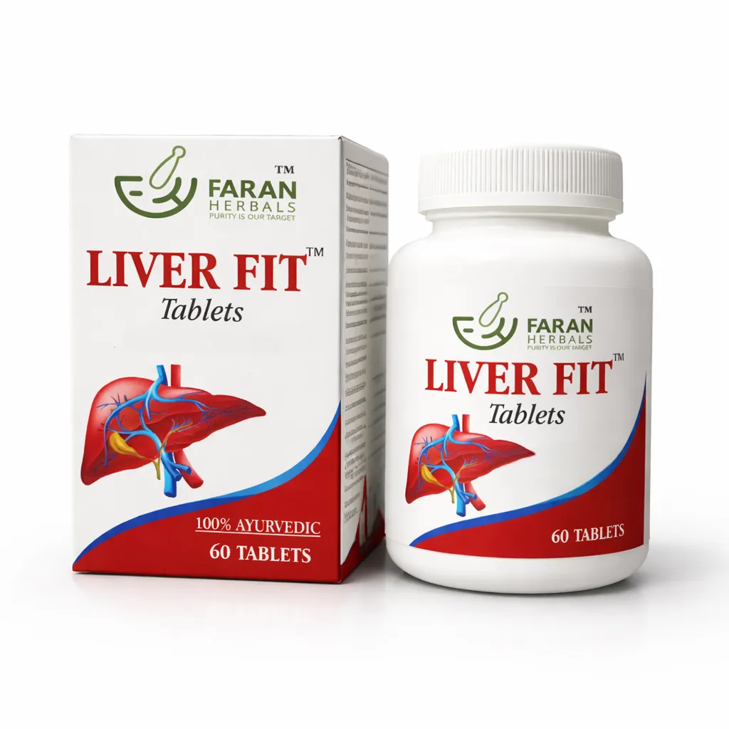 Faran Herbals Liver Fit Tablets | Ayurvedic Liver Support Supplement | With Kalmegh, Kutki, Punarnava & Guduchi | Supports Liver Health & Detox | 60 Tablets