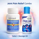 Faran Herbals Joint Pain Relief Combo – Orthowar Tablets (30 Tablets) + Pain Zap Massage Oil (60ml) | Ayurvedic Support for Joint, Back, Knee & Muscle Pain